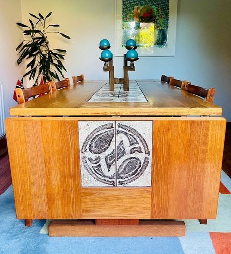 MCM Danish teak table & 6 chairs Johannes Andersen/Ansager Mobelfabrik