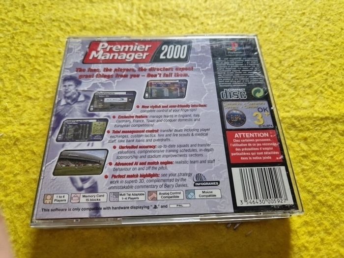 Premier Manager 2000 PlayStation1 ps1 PlayStation2 ps2 games Original