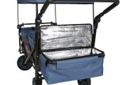Foldable handcart for pulling and pushing roof brakes cooler bag max 80kg