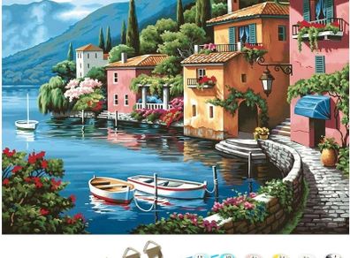 NEW SALE | Painting by Number Kits for Adult, DIY Canvas Oil Painting Kit for Kids or Beginner with Paint brushes Acrylic Pigment Drawing Paintwork 16x20inch