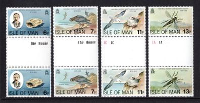 1979 Isle of Man Century of Natural History and Antiquarian Society Commemorative Stamps Gutter Pairs Mint Never Hinged (MNH)