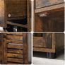 Storage Cabinet with 3 Drawers, 2 Adjustable Shelves for the Bathroom, Living Room, Kitchen, Hallway, Vintage, Brown Image 4
