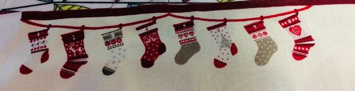 Advent Calendar Bunting fabric panel