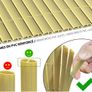 PVC Privacy Screening Fence 90 x 400 cm, Reinforced Struts Privacy Protection for Garden, Balcony and Terrace, Wind and Sun Protection Outdoor, Bamboo Image 3