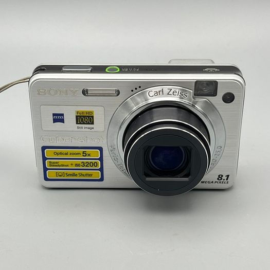 Sony DSC-W150 8.1MP Digital Camera Silver Tested - Full Kit