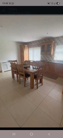 Solid Oak dining table and 6 chairs