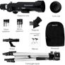 Travel Scope 70 Portable Refractor Telescope Kit with Backpack, Black Image 4