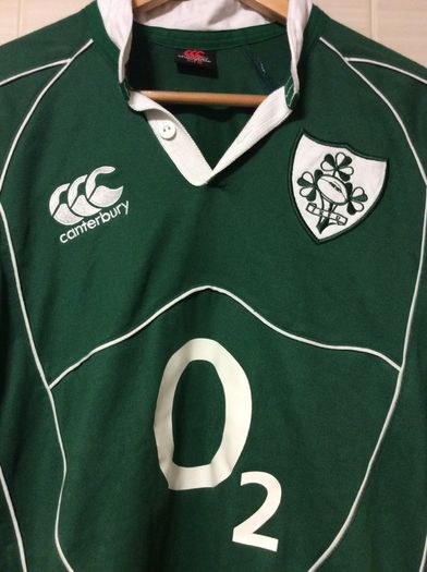 Ireland Rugby Jersey. Grand Slam Winning Jersey 2009. Official Canterbury Mens Home Jersey. Authentic Original From 2009. Not A Modern Day Remake.