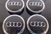 4 x NEW Black Audi Centre Caps (69mm) - FREE POST