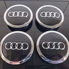 4 x NEW Black Audi Centre Caps (69mm) - FREE POST