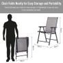 Set of Two Folding Garden Chairs - Grey Image 6