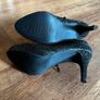Black glitter ankle high heel boots Image 3