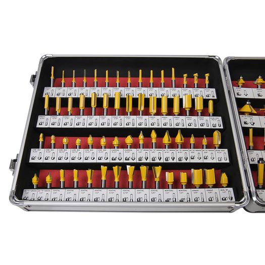 100Pcs/Set 1/4 Inch Shank Tungsten Carbide Router Bit Woodworking Milling Cutter