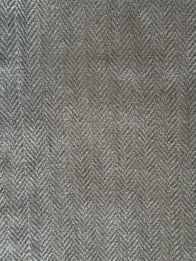 Blackout Grey Herringbone Eyelet Curtains (168x224cm) & Extendable Gunmetal Pole Bundle