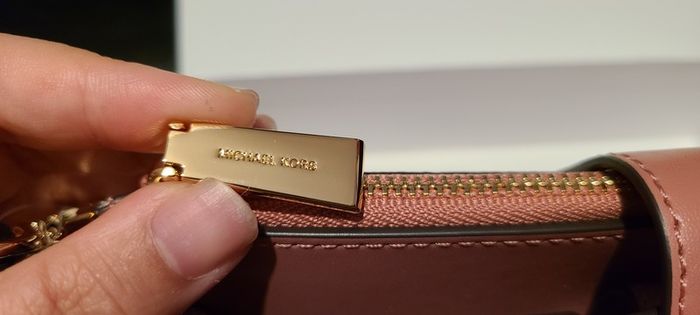 Michael Kors Adele Logo Wallet Wristlet in Smokey Rose MLT