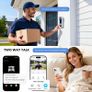 Doorbell Camera Wireless No Monthly Fee, 2K HD Video Doorbell with Chime, Smart AI Detection Instant Alert, 2-Way Talk, Clear Night Vision, Only 2.4GHz WIFI, Works with Alexa, White Image 5