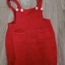 Wedoble red knitted Dungarees 6-9M Image 4