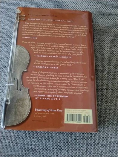 The Adventures of a Cello by Carlos Prieto music hardback with dustcover in very good condition with CD also FREE STANDARD POSTAGE INCLUDED