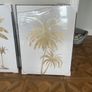 Framed prints of gold palm trees (two) Image 2