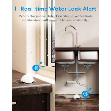 Meross Smart Water Leak Detector Kit - 3 pack + Hub