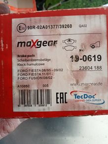 Ford Fiesta/Fusion front brake pads
