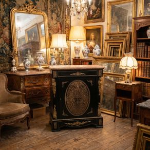 Inlaid brass boulle cabinet