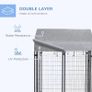 Outdoor Dog Kennel, Metal Playpen Fence Dog Run with UV-Resistant Canopy and Locks, for Small and Medium Dogs, 120 x 120 x 138cm Image 4
