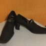 NEXT Black Fabric Court Shoes 41 Block Heel Image 6