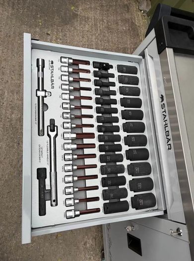 41" 7 Drawer Tool Box - Fully Loaded With Tools + Side Cabinet