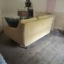 Mid century yellow velvet couch Image 2