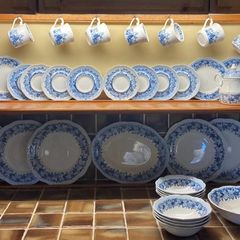 Dinner Service  8 Settings (44 pieces)  - J&G Meakin England Staffordshire Sterling Vine Blue