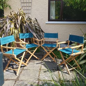 Directors chairs 6 wood & canvas