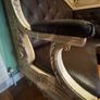 antique rococo carved wood corner seat Image 7