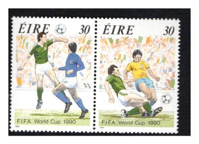 1990 Ireland FIFA World Cup Soccer Championship Commemorative Stamps Mint Never Hinged (MNH)