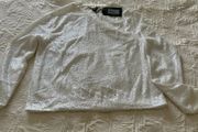 Allsaints Juela White Sequin Jumper Medium BNWT