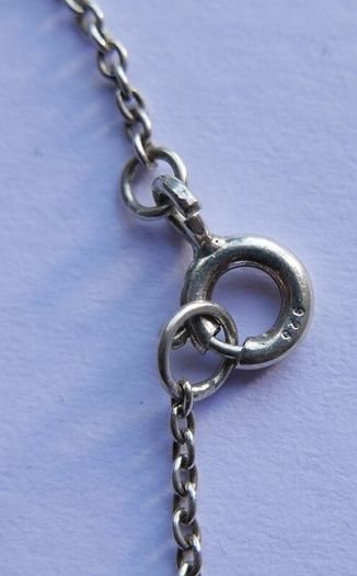 Vintage Sterling Silver925 Disc Charm Anklet Bracelet length 10" - 1,6g