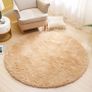 Round Rugs for Bedrooms Fluffy Living Room Circle Area Rug Soft Shaggy Carpet for Kids Room Floor Mat (Grey, 80cm) Image 6
