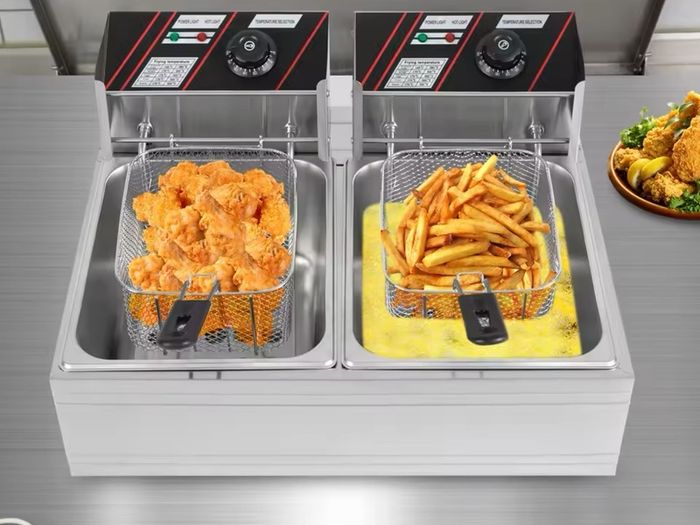 HALF PRICE RRP 260 euro 5kw 12L 220v Commercial Electric Deep Fryers 12L for Fast Food Restaurant Fried Chicken Stands Frying Chips French Fries Pork Chops