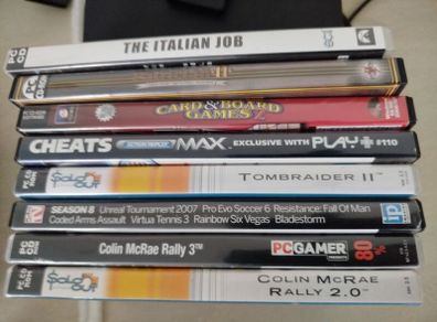Retro PC CD-ROM Games Bundle: Tomb Raider, Colin McRae, The Italian Job