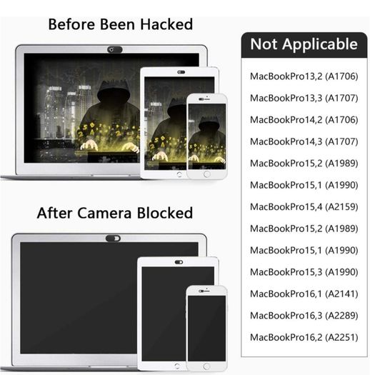 [3 Pack Webcam Cover Slider for Privacy, 0.027in Ultra Thin Design Web Camera Cover Slide for Laptop, Desktop, PC, Tablet, Smartphone and More - (Black)