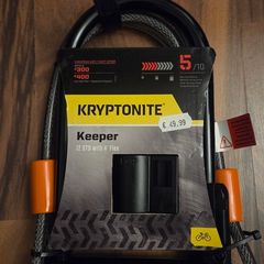 Kryptonite Keeper 12 STD bicycle lock with 4ft flex cable