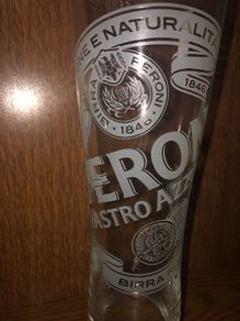 Peroni Beer pint Glasses