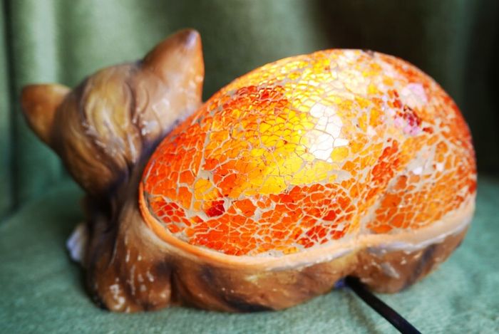 Vintage Cat Lamp - Table Lamp