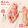 Realistic Reborn Baby Dolls with Two Outfits - 18 Inch Lifelike Weighted Newborn Baby Doll, Vinyl Limbs & Soft Cloth Cuddly Body, Hand-Painted Skin, Gift for Kids Girls, Therapy Doll for Elderly Image 7