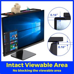 PC Monitor TV Slim Top Storage Shelf for Speakers or Accessories