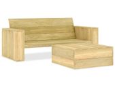 2 Piece Garden Lounge Set Impregnated Pinewood