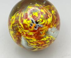 Murano Style Art Glass Flowers\Butterfly Sculpture Paperweight 8cm