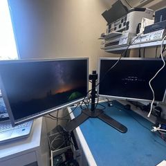 Dual Monitors and mounting arm