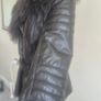 leather jacket with fur collar Image 4
