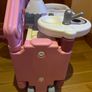 Baby doll play centre with high chair, bath and cot. Image 6